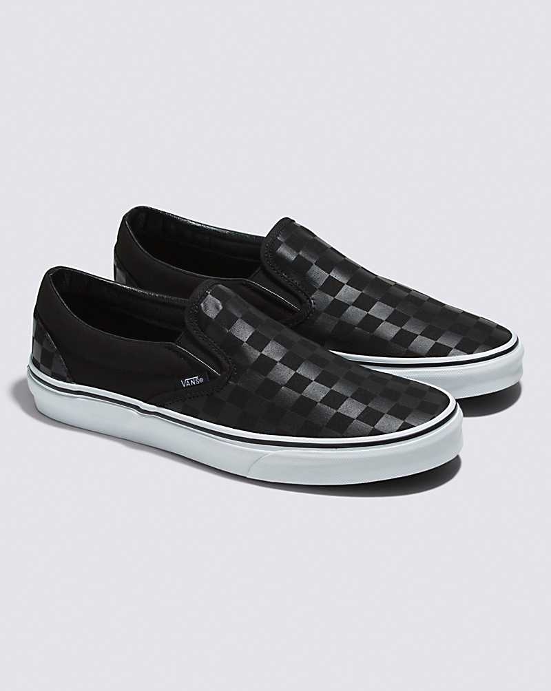 Vans Classic Slip-On Checkerboard Skor Herr Svarta | Sverige WSUM24760