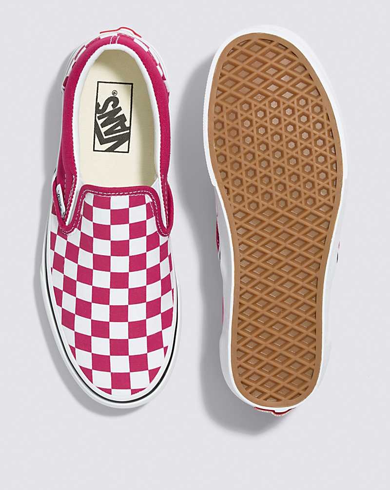 Vans Classic Slip-On Checkerboard Skor Herr Röda | Sverige YEXS61487