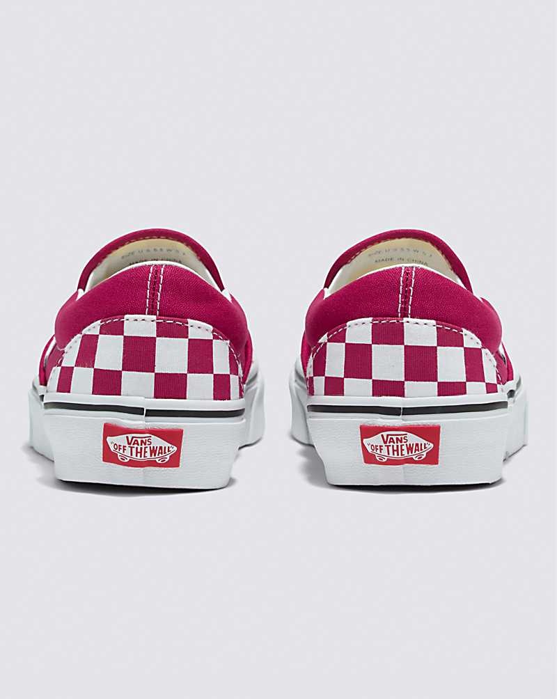 Vans Classic Slip-On Checkerboard Skor Herr Röda | Sverige YEXS61487