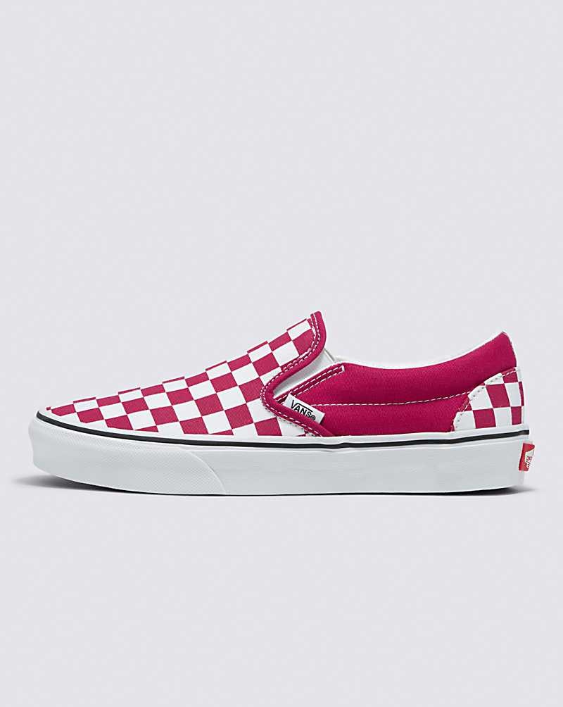 Vans Classic Slip-On Checkerboard Skor Herr Röda | Sverige YEXS61487