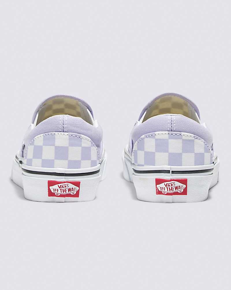 Vans Classic Slip-On Checkerboard Skor Herr Lila | Sverige APFW90481