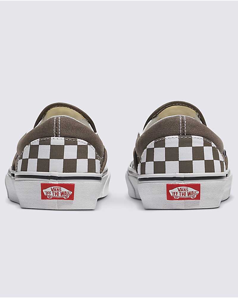 Vans Classic Slip-On Checkerboard Skor Herr Khaki | Sverige QONU56921