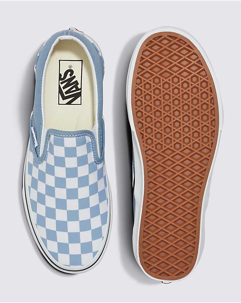 Vans Classic Slip-On Checkerboard Skor Herr Blå | Sverige GEVR41832