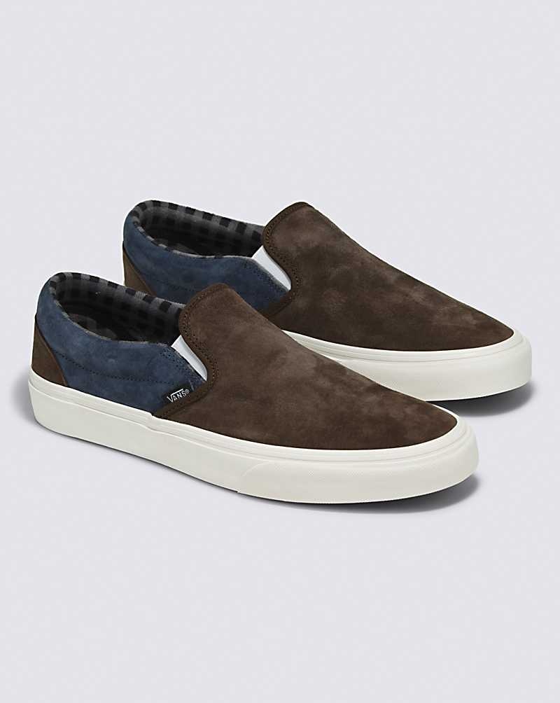 Vans Classic Slip-On Pig Mocka Skor Herr Bruna Marinblå | Sverige BOLF70834