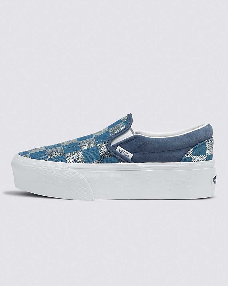 Vans Classic Slip-On Stackform Skor Dam Indigo | Sverige ZWGX62358