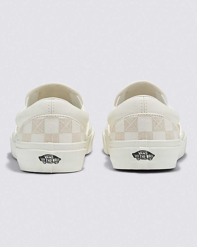 Vans Classic Slip-On Stitch Checkerboard Skor Herr Beige | Sverige SWHM63241