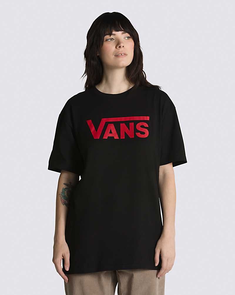 Vans Classic T-Shirt Herr Svarta Röda | Sverige KEBY32479