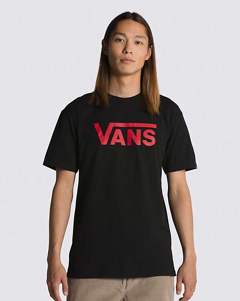 Vans Classic T-Shirt Herr Svarta Röda | Sverige KEBY32479