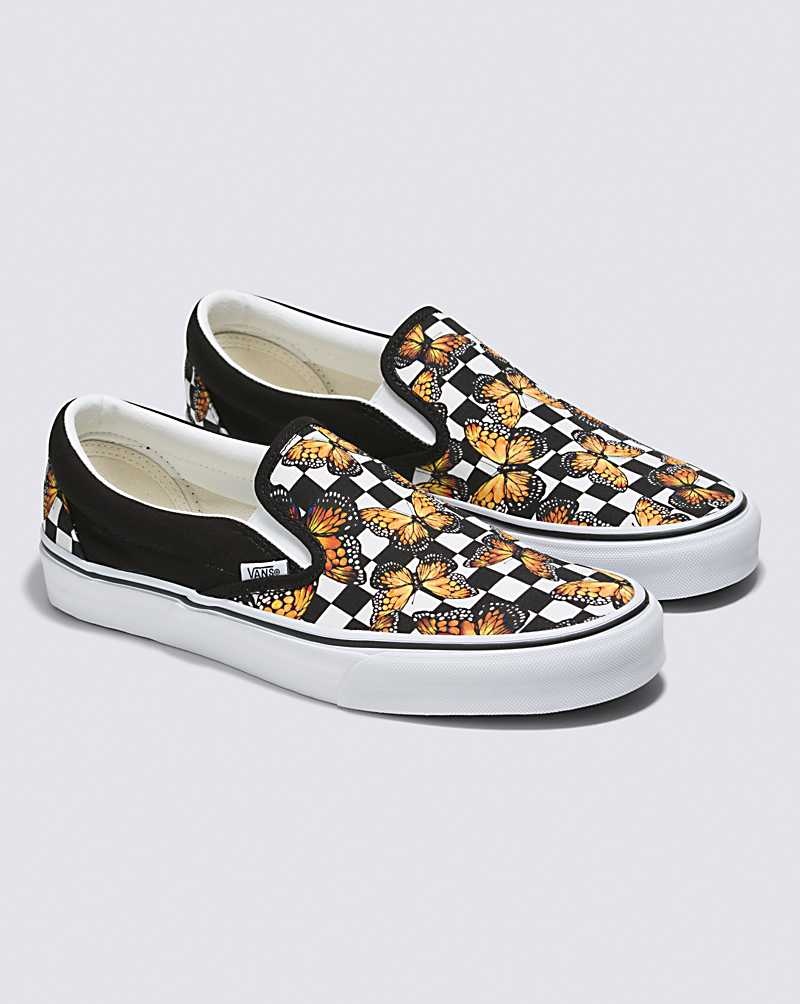 Vans Customs Butterfly Checkerboard Slip-On Skor Herr Olika Färger | Sverige ZGRK83594