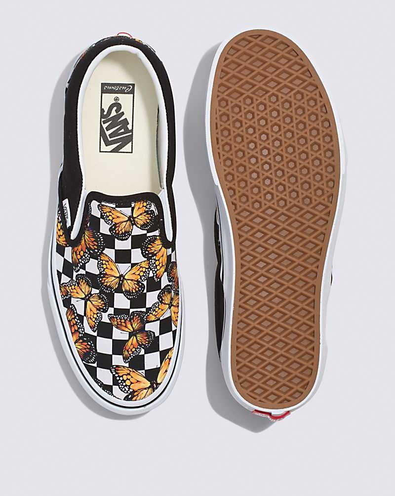 Vans Customs Butterfly Checkerboard Slip-On Skor Herr Olika Färger | Sverige ZGRK83594