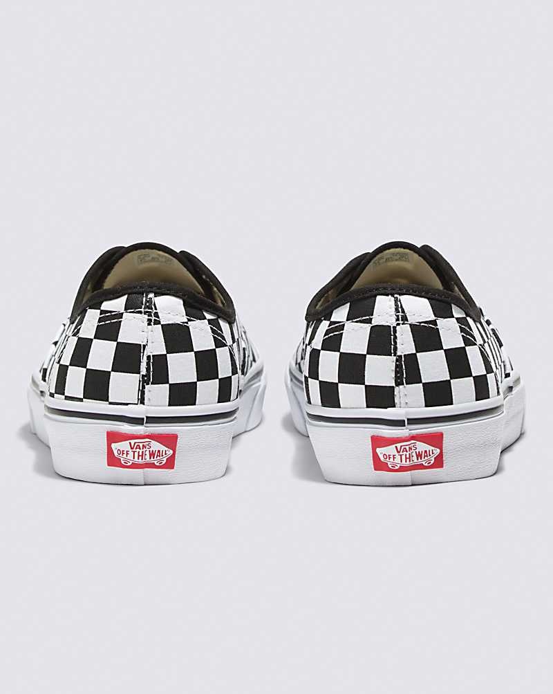 Vans Customs Checkerboard Authentic Breda Skor Herr Svarta Vita | Sverige BRCT14206