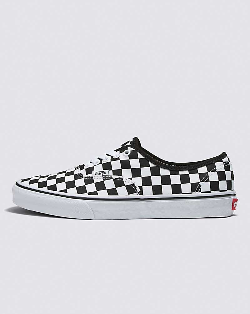 Vans Customs Checkerboard Authentic Breda Skor Herr Svarta Vita | Sverige BRCT14206