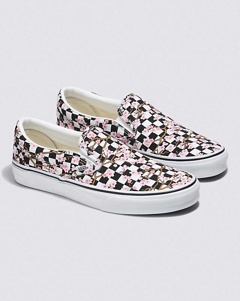 Vans Customs Cherry Blossom Checkerboard Slip-On Skor Herr Olika Färger | Sverige SYFG09547