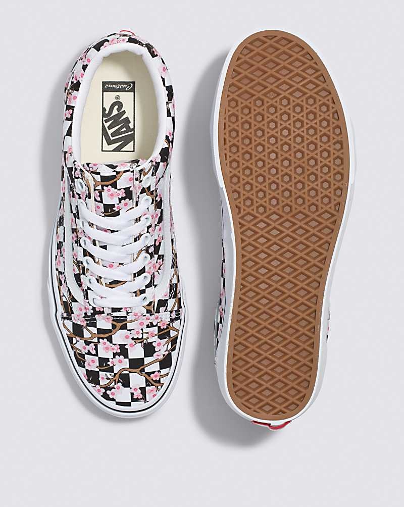 Vans Customs Cherry Blossom Checkerboard Old Skool Skor Herr Olika Färger | Sverige BVGS28564