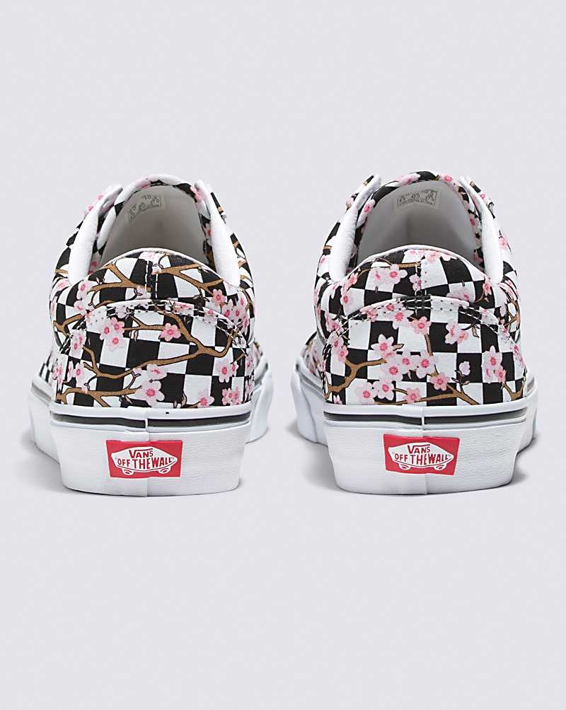 Vans Customs Cherry Blossom Checkerboard Old Skool Skor Herr Olika Färger | Sverige BVGS28564