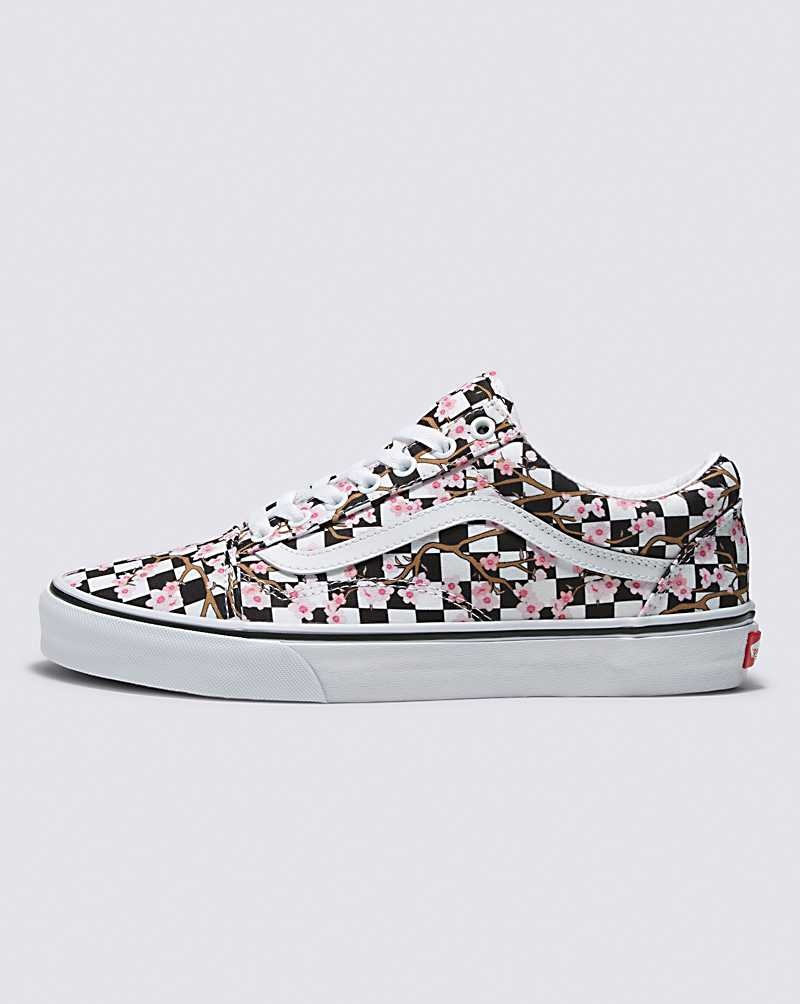 Vans Customs Cherry Blossom Checkerboard Old Skool Skor Herr Olika Färger | Sverige BVGS28564