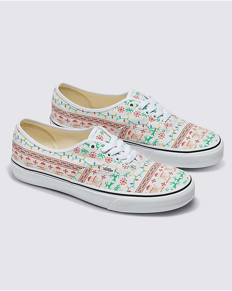 Vans Customs Christmas Tröja Authentic Skor Herr Vita | Sverige CTXG35198