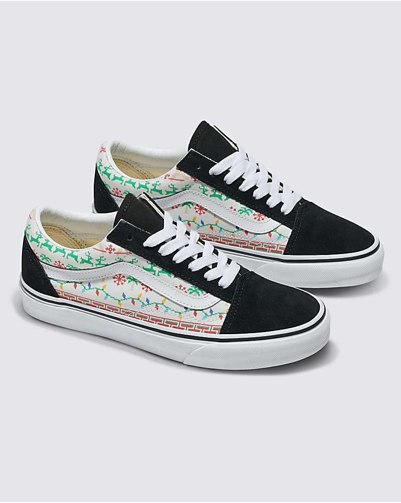 Vans Customs Christmas Tröja Old Skool Skor Herr Vita | Sverige ZQPM69178