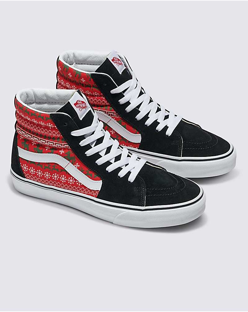 Vans Customs Christmas Tröja Sk8-Hi Skor Herr Röda | Sverige RNGM30547