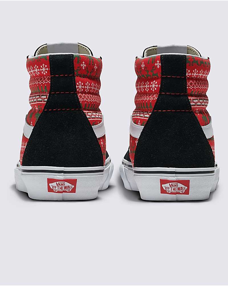 Vans Customs Christmas Tröja Sk8-Hi Skor Herr Röda | Sverige RNGM30547