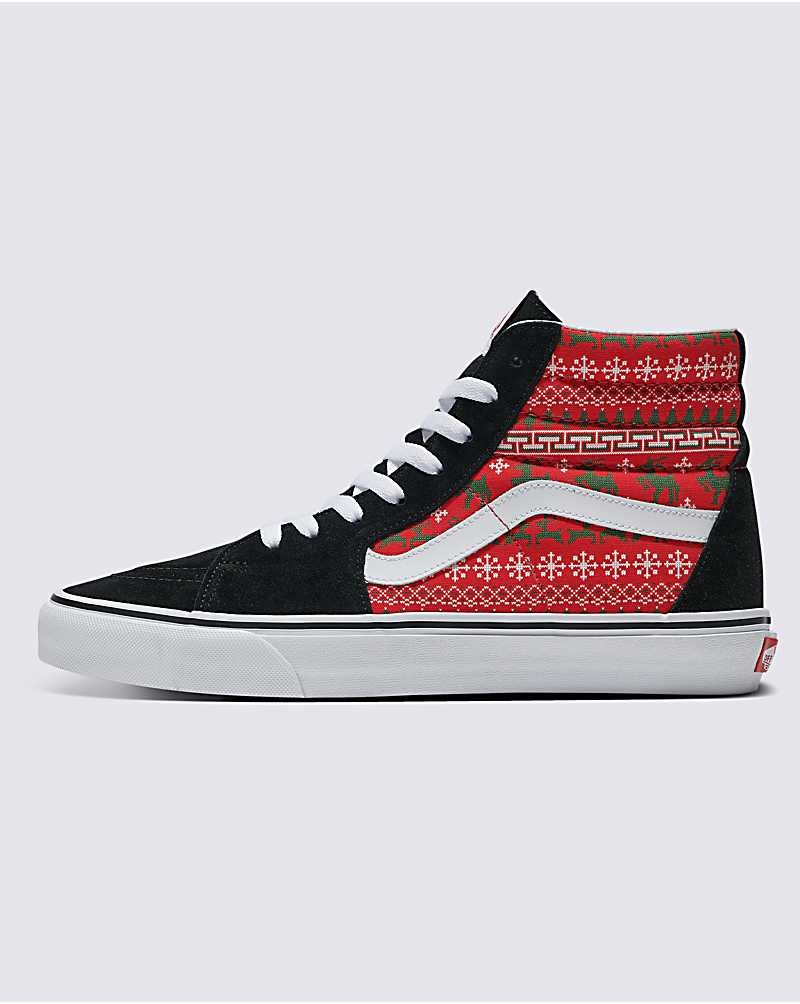 Vans Customs Christmas Tröja Sk8-Hi Skor Herr Röda | Sverige RNGM30547