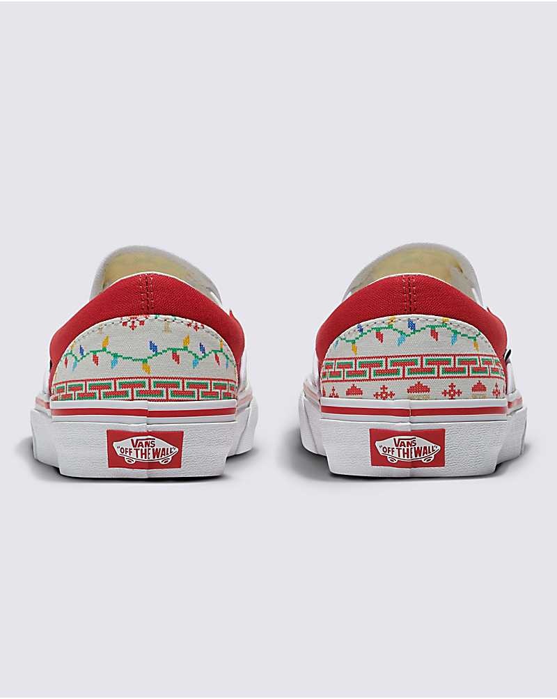 Vans Customs Christmas Tröja Slip-On Skor Herr Vita | Sverige XAUY08246