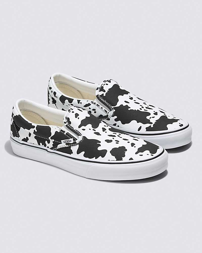 Vans Customs Cow Print Slip-On Skor Herr Svarta Vita | Sverige PIBJ95462