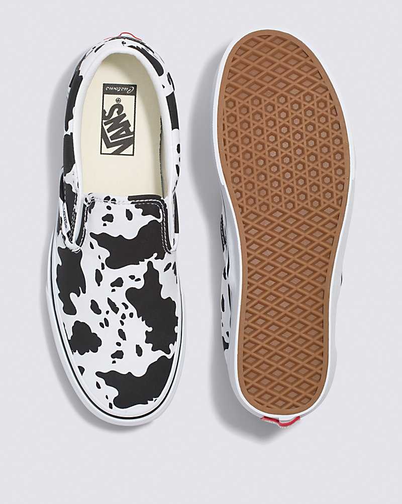 Vans Customs Cow Print Slip-On Skor Herr Svarta Vita | Sverige PIBJ95462