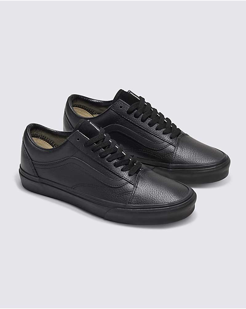 Vans Customs Elevated Läder Old Skool Skor Herr Svarta | Sverige ARQH01785