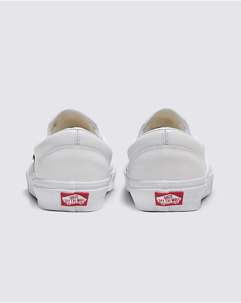 Vans Customs Elevated Läder Slip-On Skor Herr Vita | Sverige UWLS94285