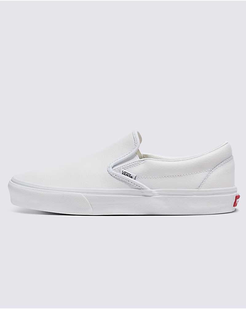 Vans Customs Elevated Läder Slip-On Skor Herr Vita | Sverige UWLS94285