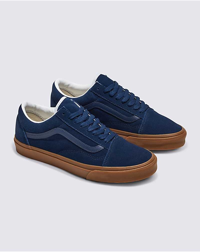 Vans Customs Elevated Mocka Gum Sole Old Skool Skor Herr Marinblå | Sverige HDOG28631