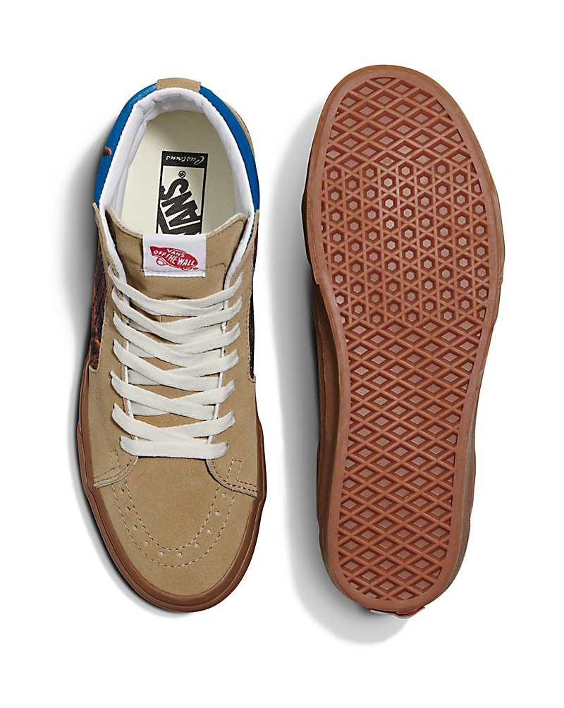 Vans Customs Image Library Desert Sk8-Hi Skor Herr Bruna | Sverige JRHB17345