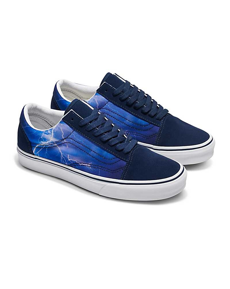 Vans Customs Image Library Lightning Old Skool Skor Herr Marinblå | Sverige YTEO51497