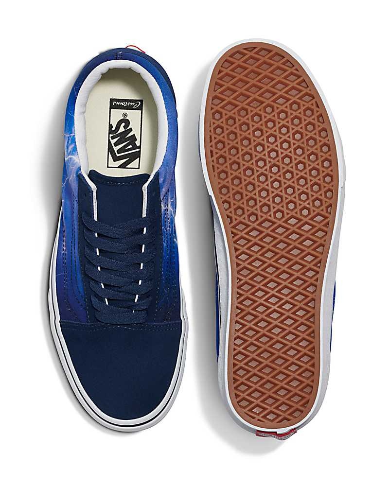 Vans Customs Image Library Lightning Old Skool Skor Herr Marinblå | Sverige YTEO51497