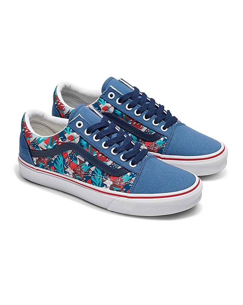 Vans Customs Image Library Strawberry Field Old Skool Skor Herr Blå | Sverige NYXT37564