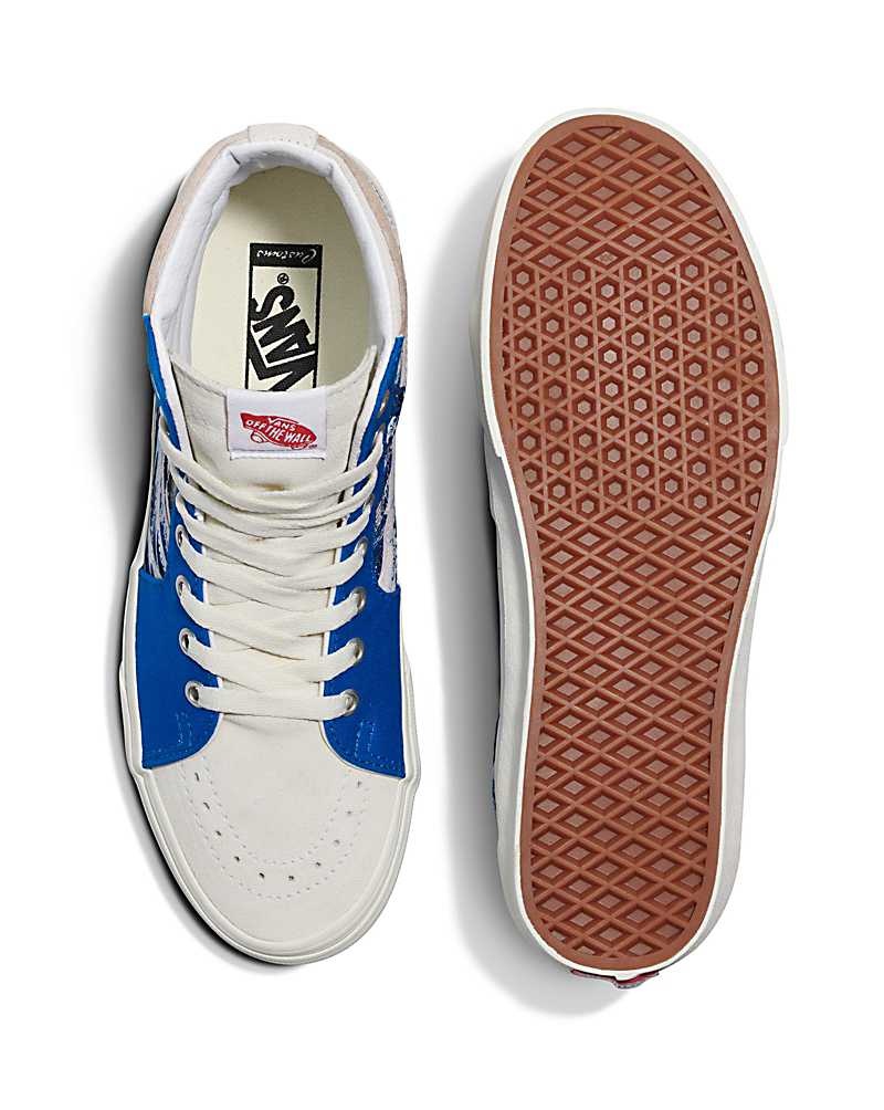 Vans Customs Image Library Wave Sk8-Hi Skor Herr Blå Vita | Sverige PCTV14708