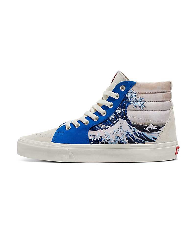 Vans Customs Image Library Wave Sk8-Hi Skor Herr Blå Vita | Sverige PCTV14708