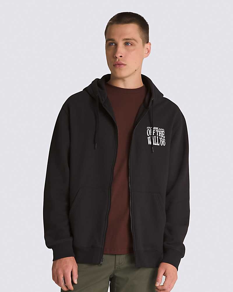 Vans Demo Derby Full Zip Hoodie Herr Svarta | Sverige ZLYT25614