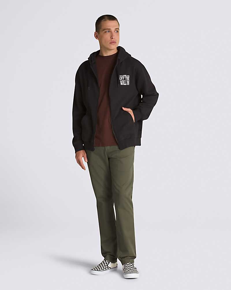 Vans Demo Derby Full Zip Hoodie Herr Svarta | Sverige ZLYT25614