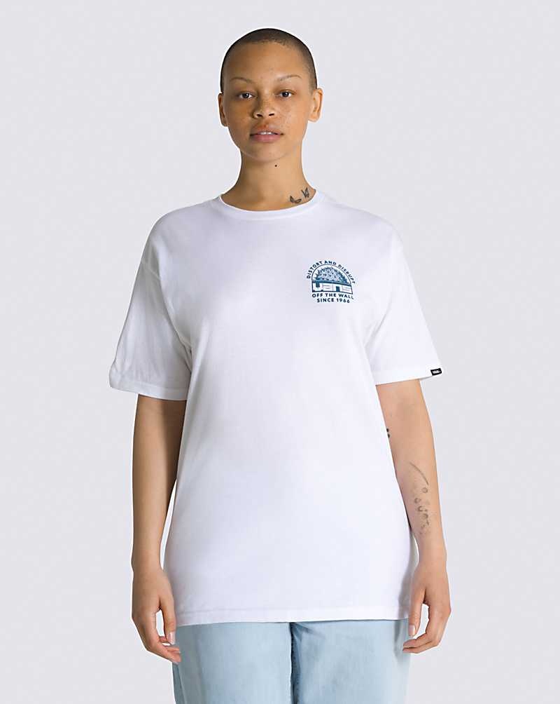 Vans Distort And Disrupt Vans T-Shirt Herr Vita | Sverige PESH30679