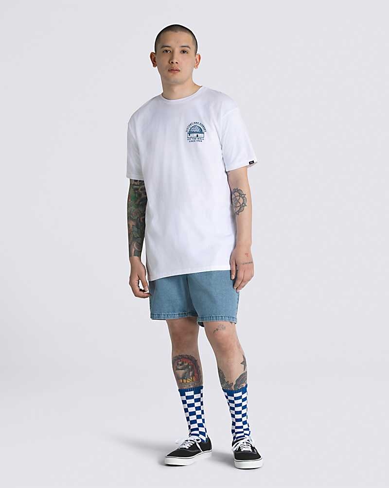 Vans Distort And Disrupt Vans T-Shirt Herr Vita | Sverige PESH30679