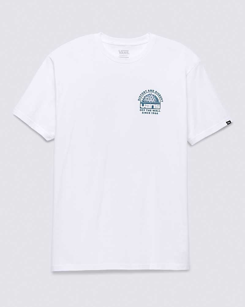 Vans Distort And Disrupt Vans T-Shirt Herr Vita | Sverige PESH30679