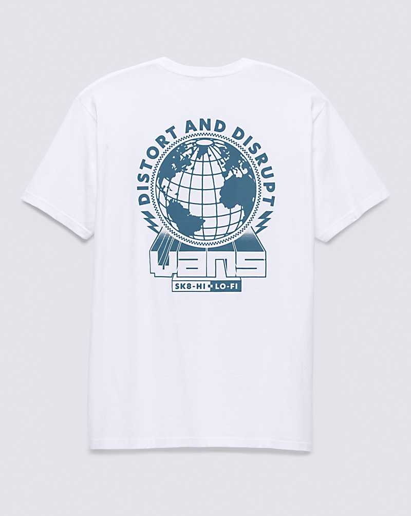 Vans Distort And Disrupt Vans T-Shirt Herr Vita | Sverige PESH30679