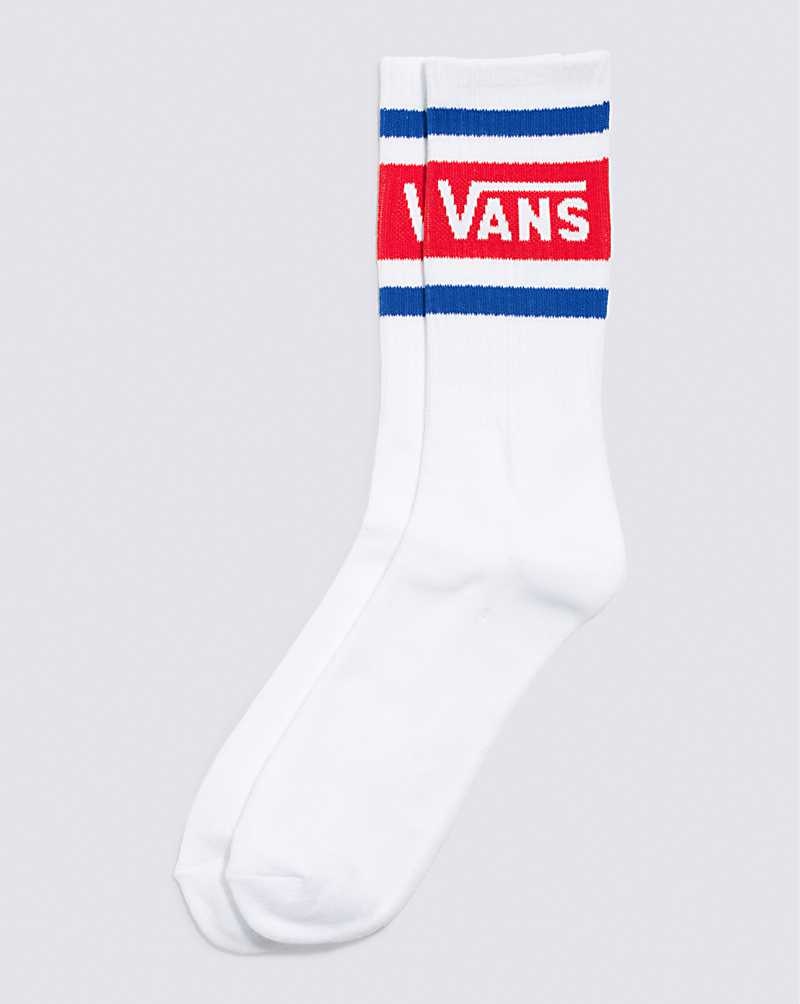 Vans Drop V Crew Strumpor Herr Vita | Sverige JEUB27138