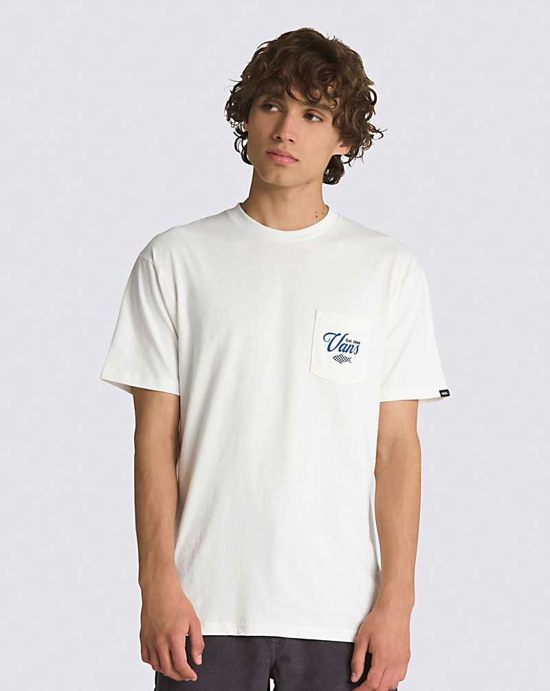 Vans Fishing Club Pocket T-Shirt Herr Vita | Sverige HECL48759