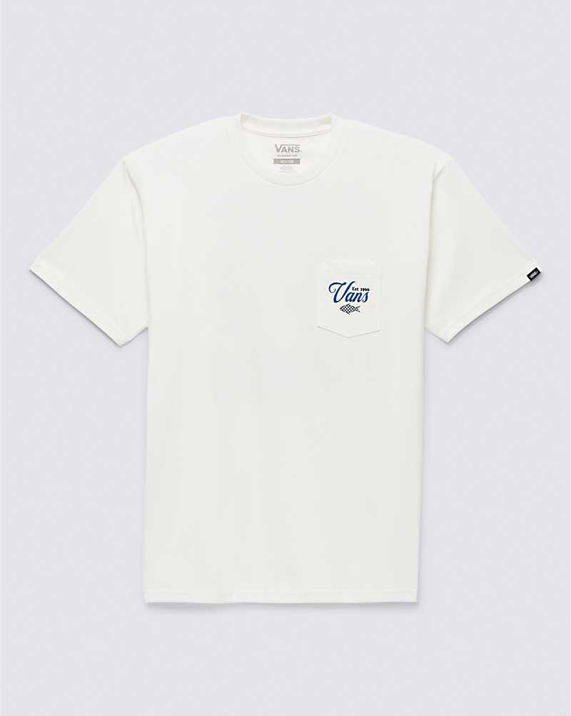 Vans Fishing Club Pocket T-Shirt Herr Vita | Sverige HECL48759