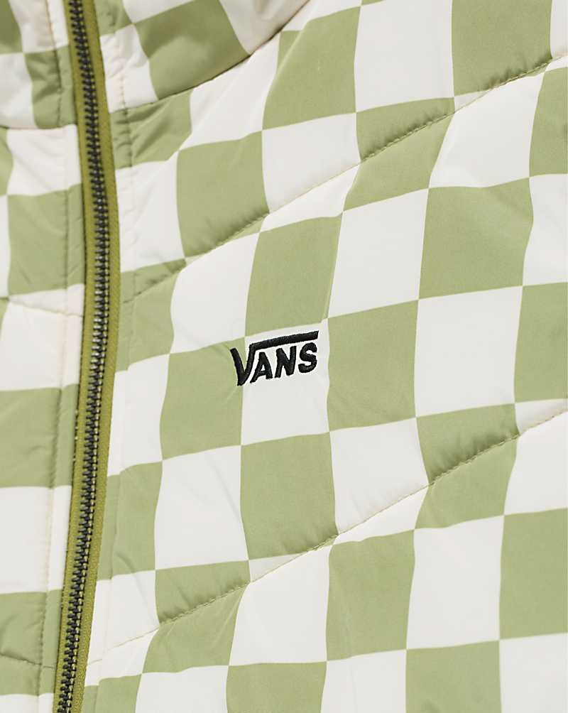 Vans Foundry Print Puffer MTE-1 Jacka Dam Gröna Vita | Sverige ABDQ70239