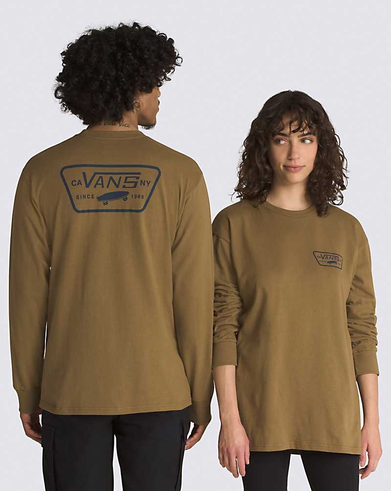 Vans Full Patch Back Long Sleeve T-Shirt Herr Bruna | Sverige UYNH57436