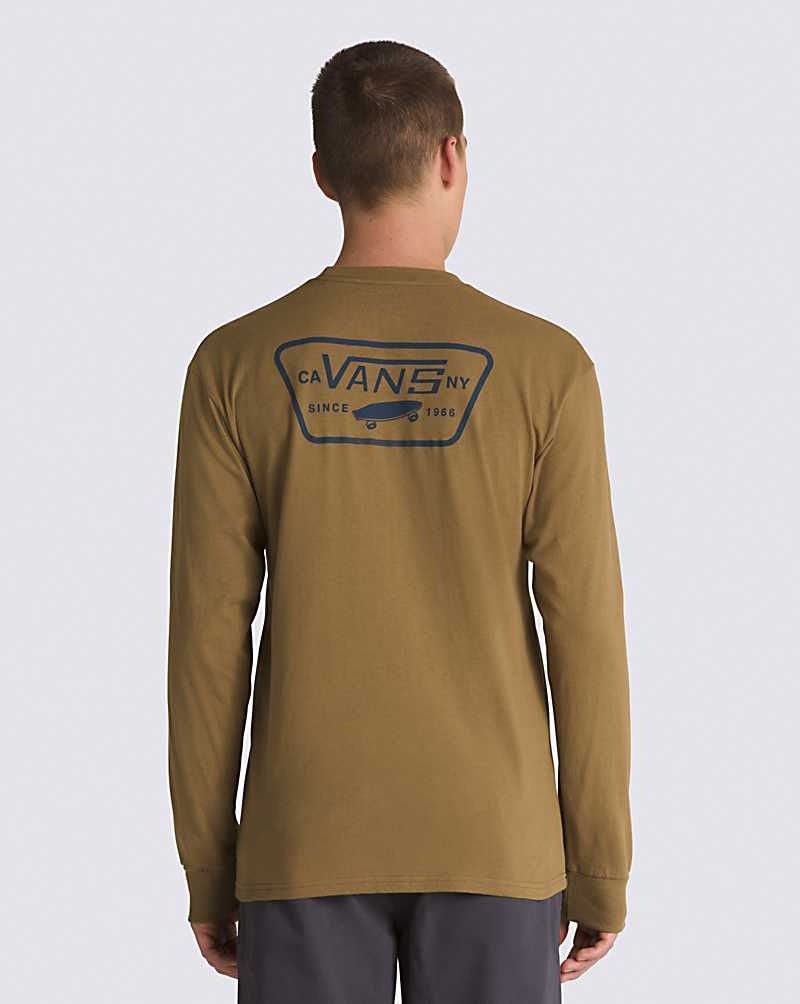 Vans Full Patch Back Long Sleeve T-Shirt Herr Bruna | Sverige UYNH57436